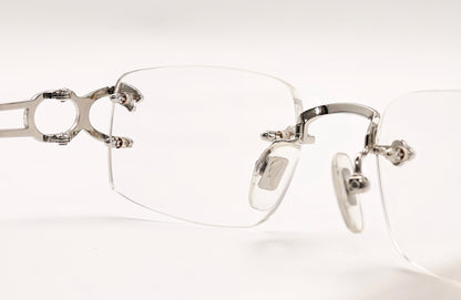 18K WHITE GOLD LION X