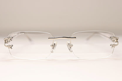 18K WHITE GOLD MARBLE RIMLESS (NEW ARRIVAL)