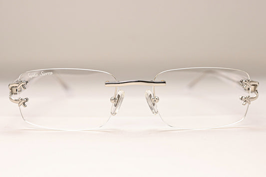 18K WHITE GOLD MARBLE RIMLESS (NEW ARRIVAL)