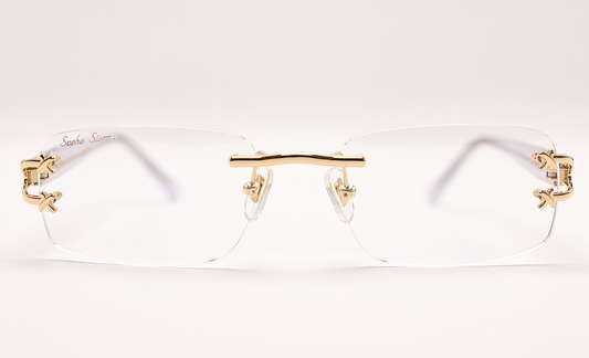 18K GOLD MARBLE RIMLESS