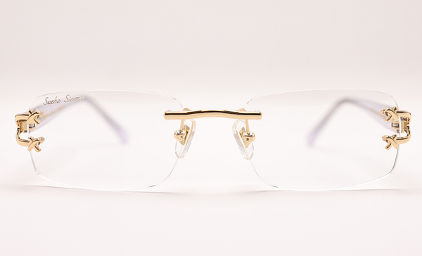 18K GOLD MARBLE RIMLESS