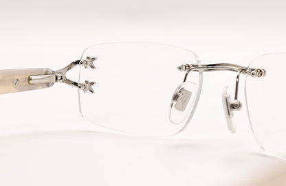 18K WHITE GOLD WHITE PEARL