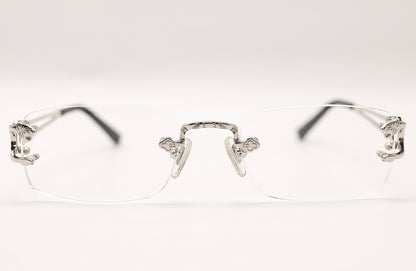 18K WHITE GOLD LION X