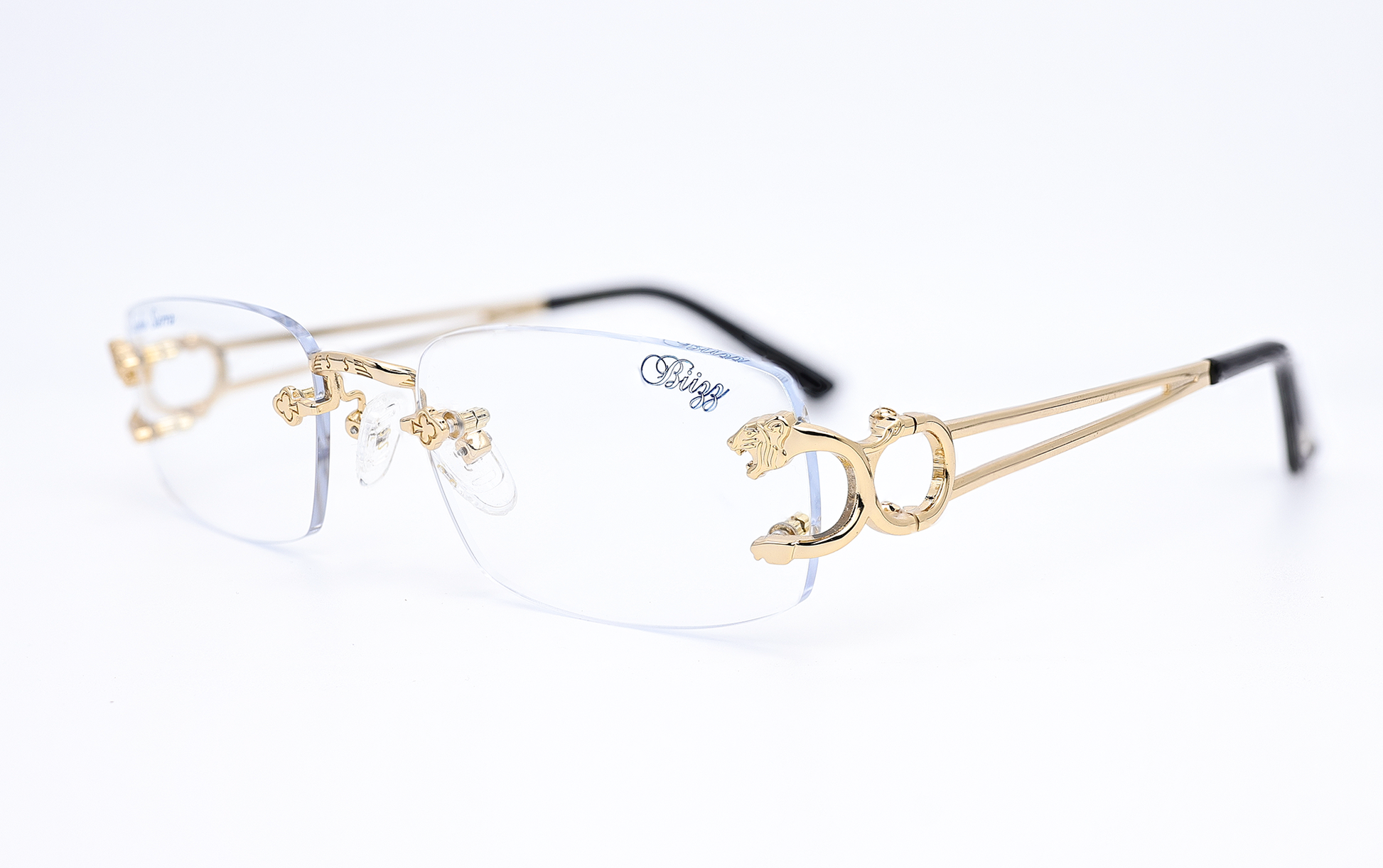 custom lenses engraving rimless glasses 