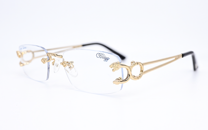 custom lenses engraving rimless glasses 