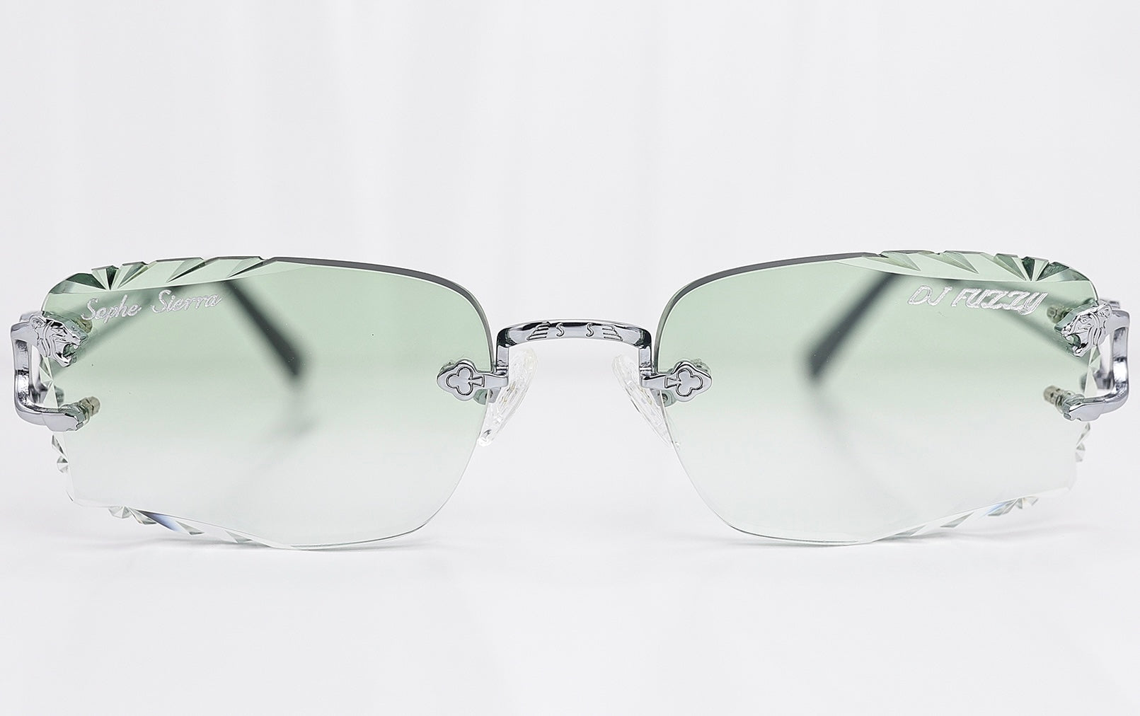 diamond cut lenses rimless glasses