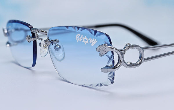 diamond cut lenses rimless glasses