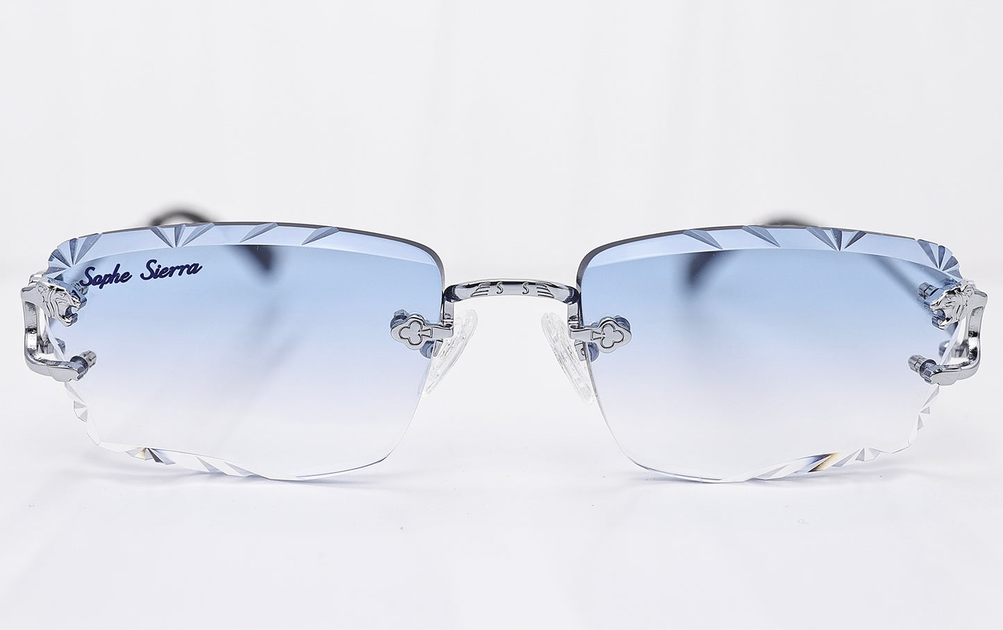 diamond cut lenses rimless glasses