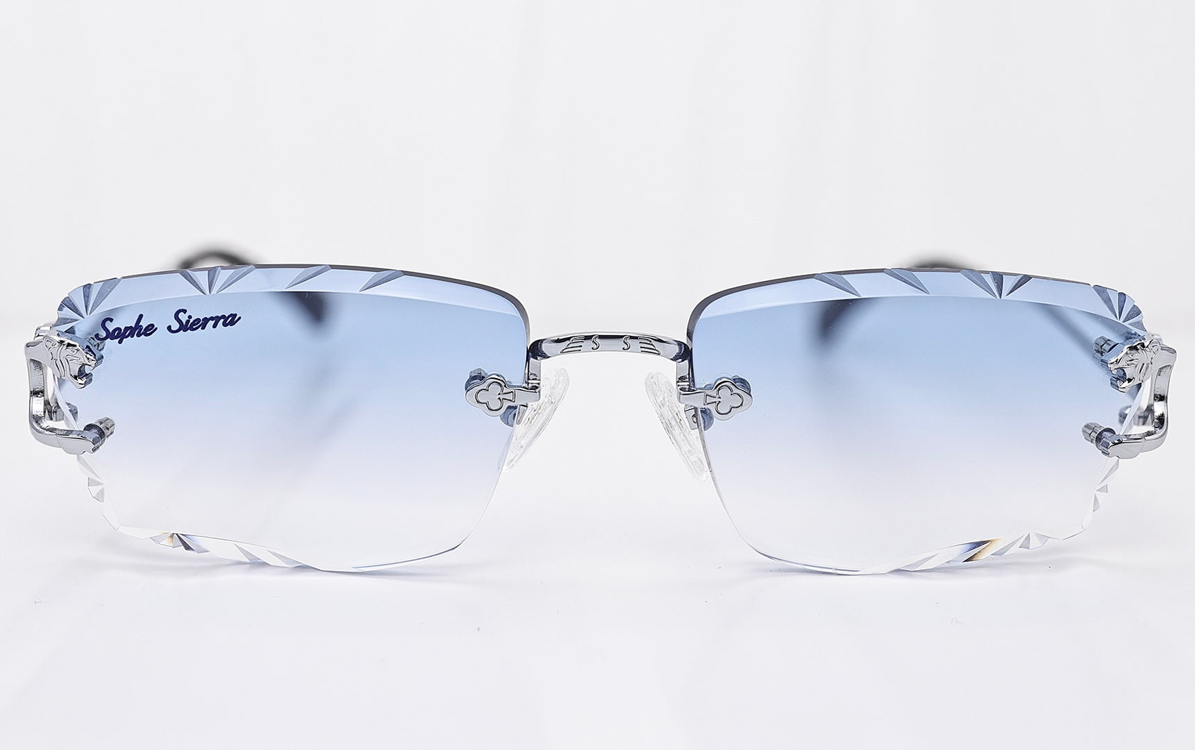 diamond cut lenses rimless glasses