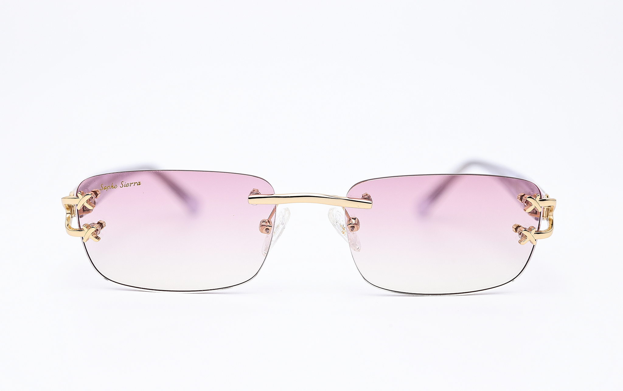 Rimless Glasses Pink