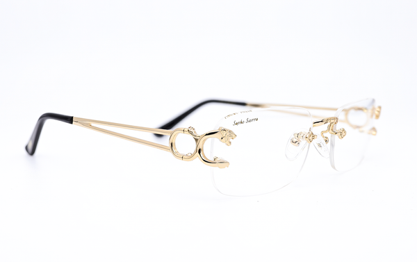 gold rimless glasses 