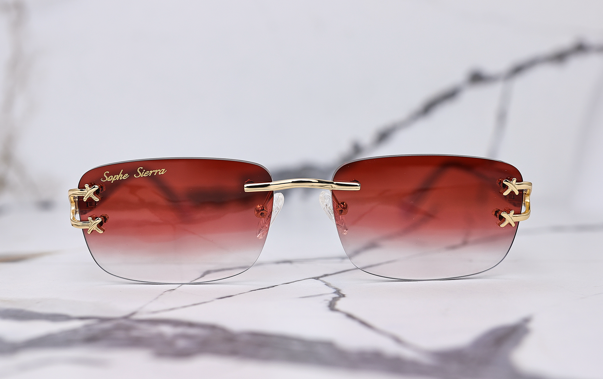 custom lenses rimless glasses