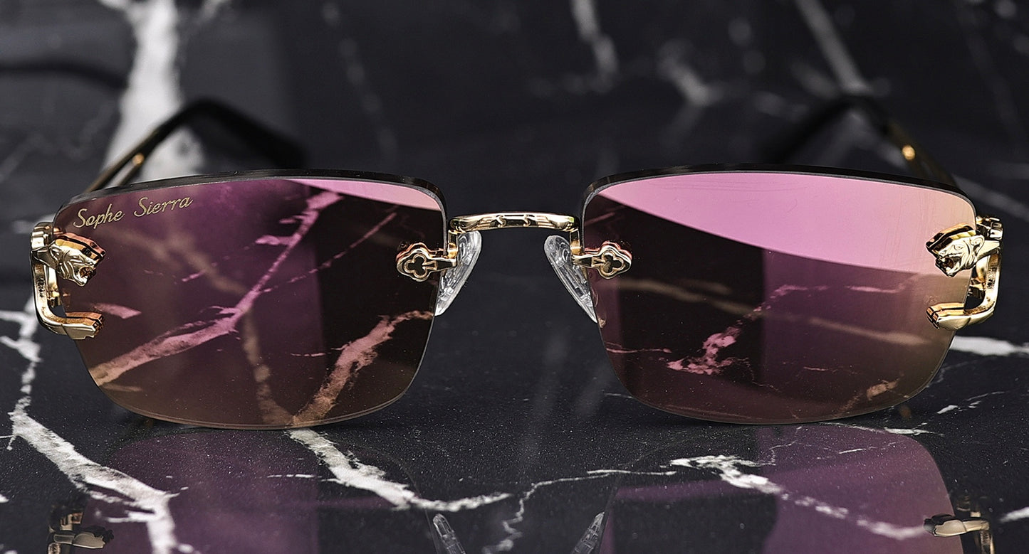 custom lenses rimless glasses 